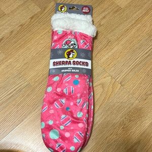 🤍Gripper sole Sherpa socks